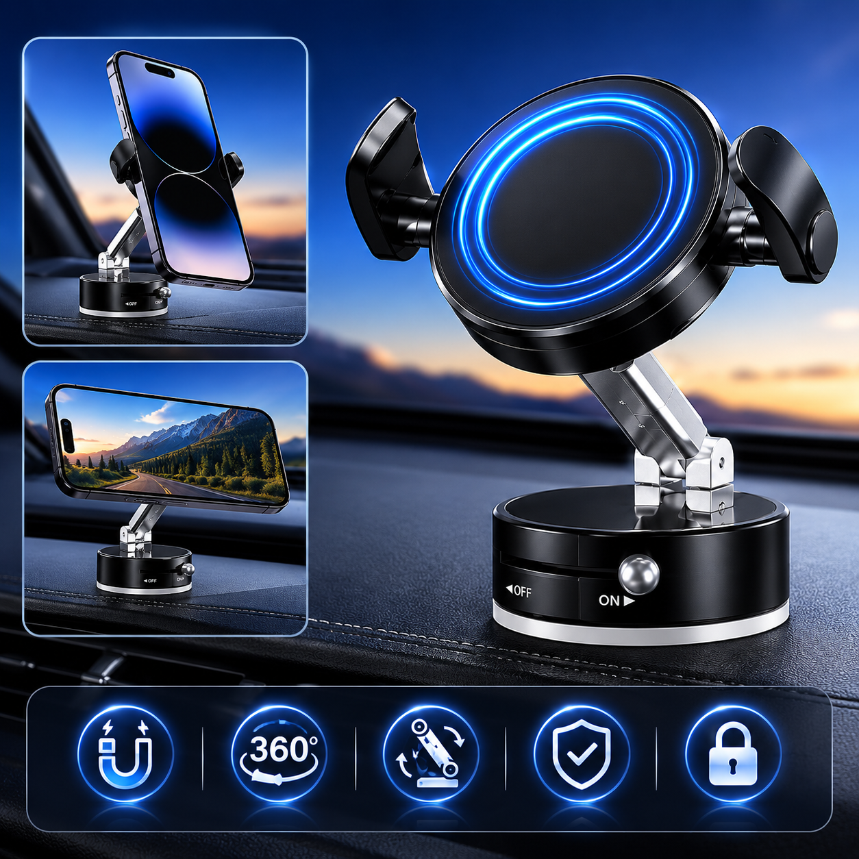 MagGrip Pro®|360°スマート磁気スマホホルダー