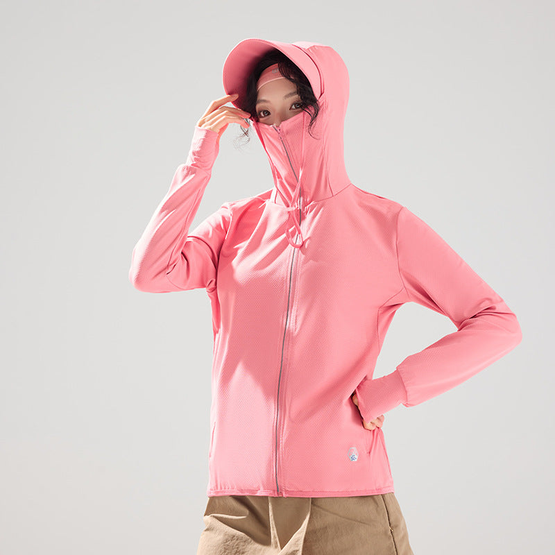 UVカット レディースパーカー|軽量・速乾フーディー