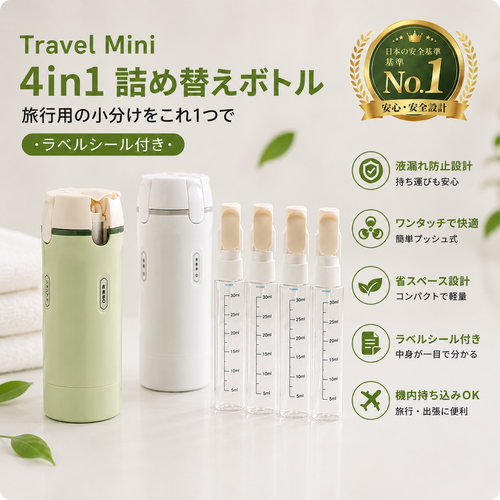 Travelmini®｜4in1トラベルボトル
