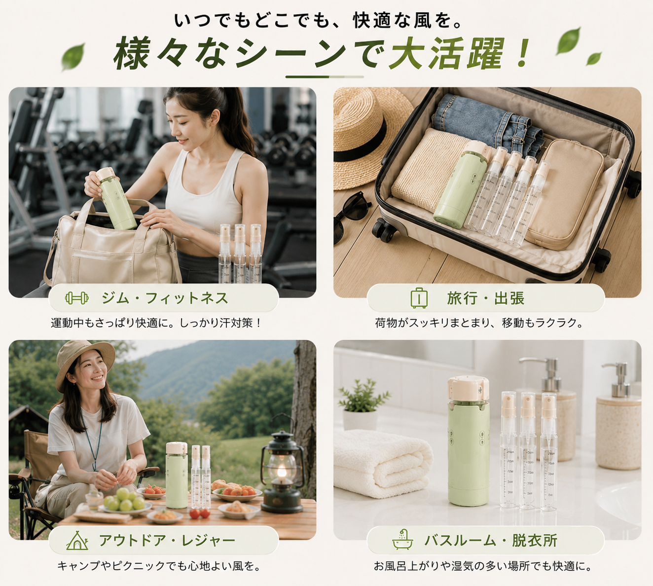 Travelmini®｜4in1トラベルボトル