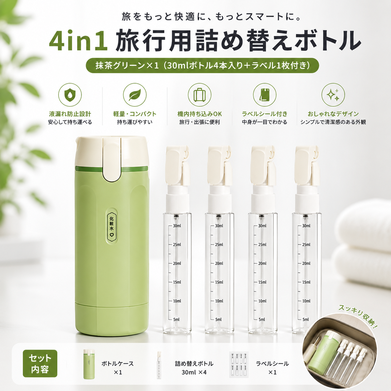 Travelmini®｜4in1トラベルボトル
