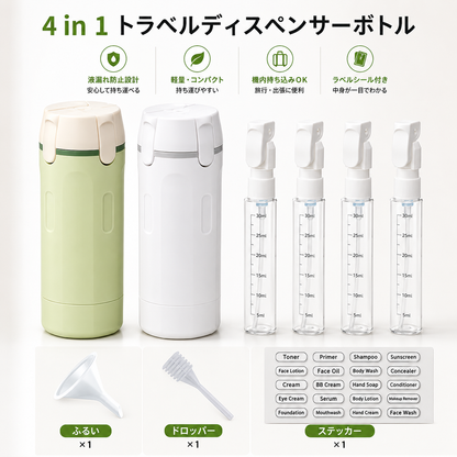 Travelmini®｜4in1トラベルボトル